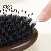 Tangle Remover Brush Air Cushion Hair with Wooden Handle, Gentle Scalp Massage Boar Hairbrush Bristles Brush, Anti-static Detangling Paddle