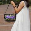 Yunnan Ethnic Embroidered One-Shoulder Crossbody Bag with Three Zippers - Large Size for Ladies