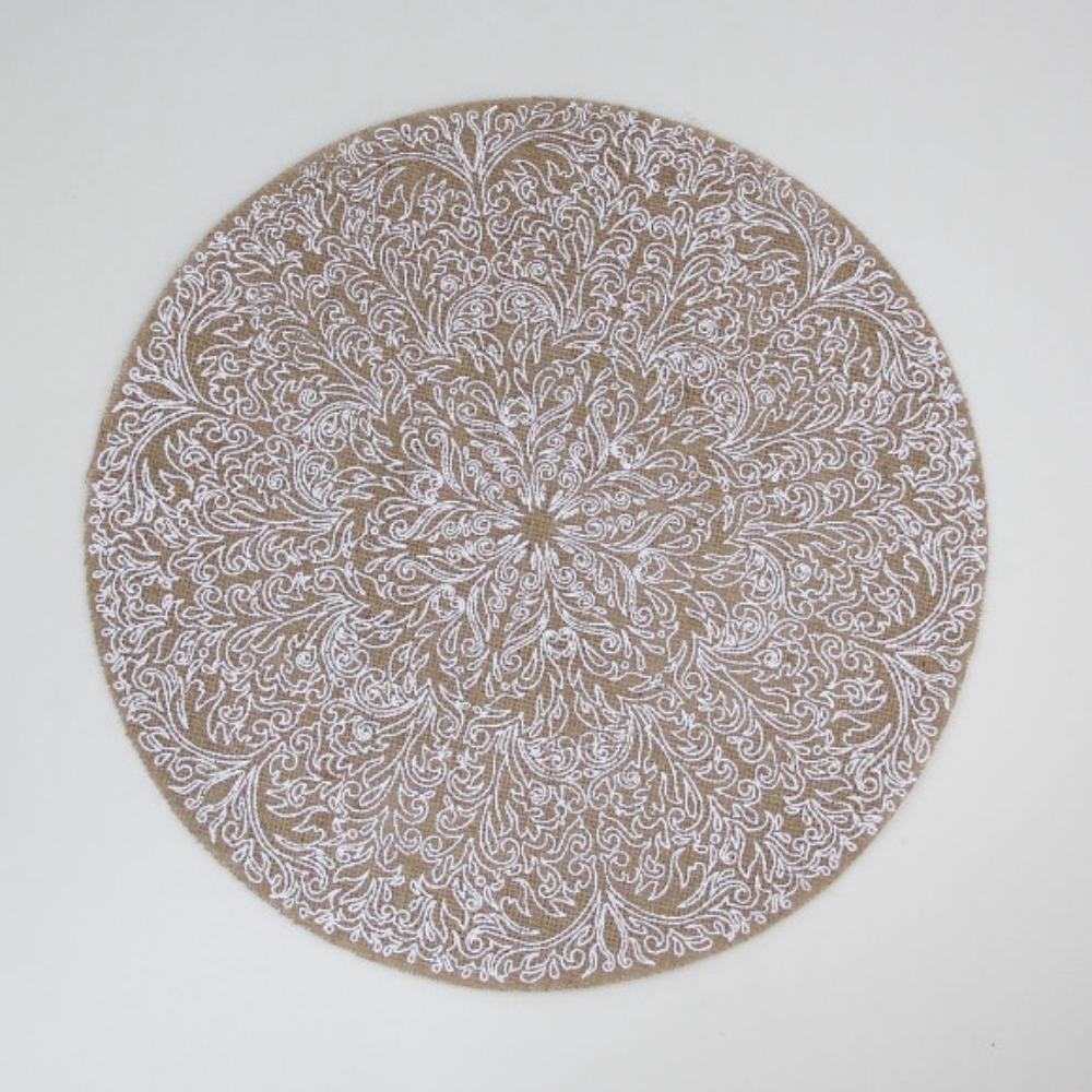 36/38cm Braided Place Mats Heat Resistant Cup Coaster Mat Vintage Round Placemat  Dining Table