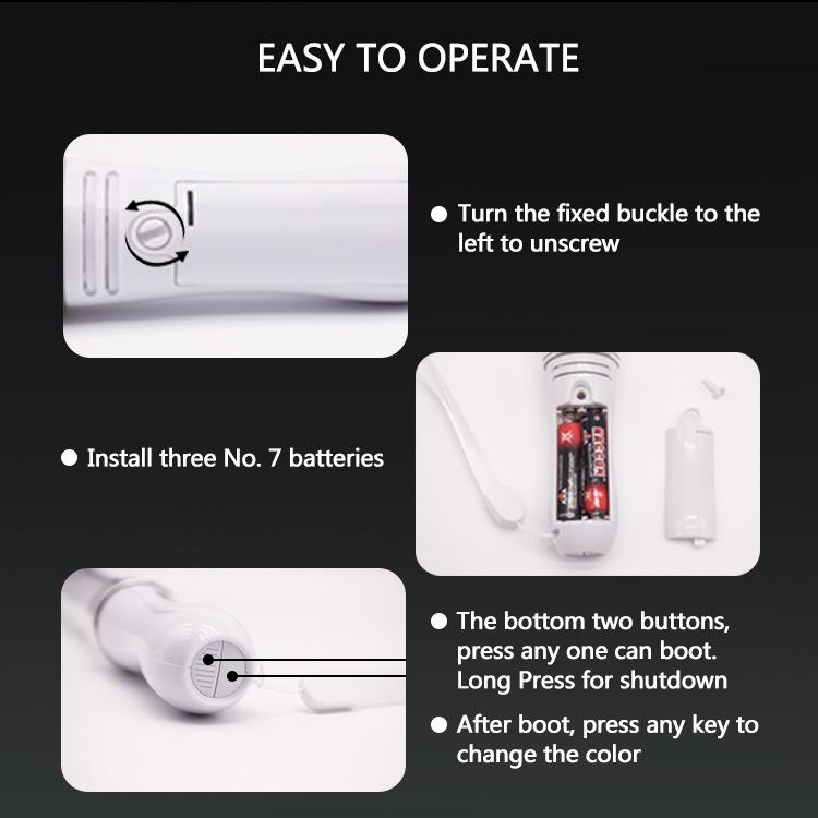 Japan Glow Stick: Electroplated 3W LED 15-Color Concert Highlight Stick