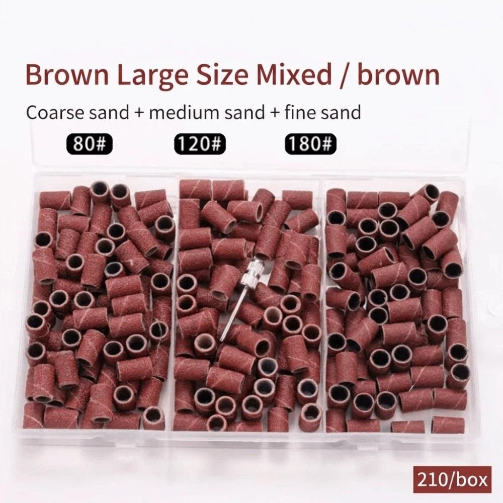 75/210Pcs Sanding Bands Nail Drill Bits Multi-functional Nail Grinder Polish  Manicure