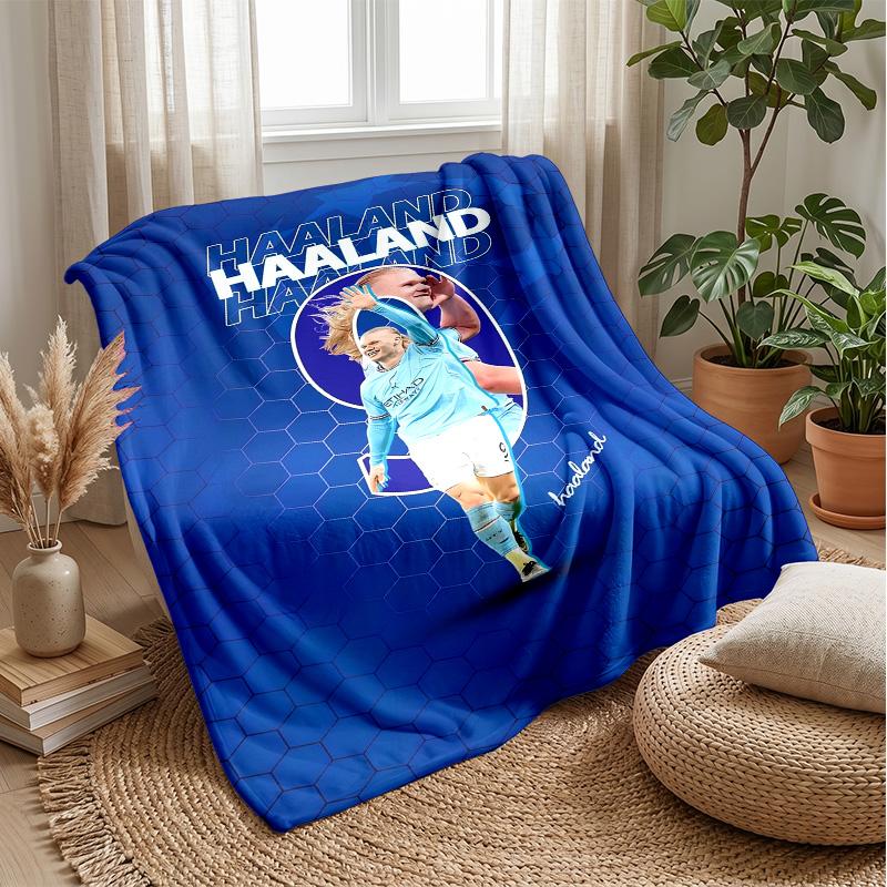 Erling Haaland Theme blanket Soft Flannel Blanket Plush Throw Blanket Cozy Sofa Bed Blanket for Home Decor