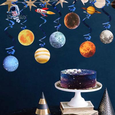 10 Adet/takım Güneş Sistemi askı süsleri Süslemeleri Dış Uzay Parti Gezegenler Malzemeleri Uzay Süslemeleri Uzay Parti Yıldız Süslemeleri Odası