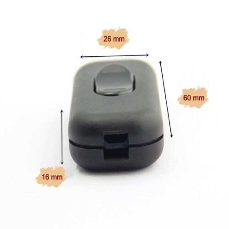 DIY ON/OFF Inline Switch 111V 6A Black/White Home Button Table Lamp Desk Light Cordless Cable Switch Electrical Accessories