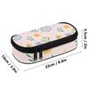 Pencil Bag Organized Storage Zipper Closure 300D Polyester with Mesh Pocket Removable Divider and Pen Slots for Daily School Use