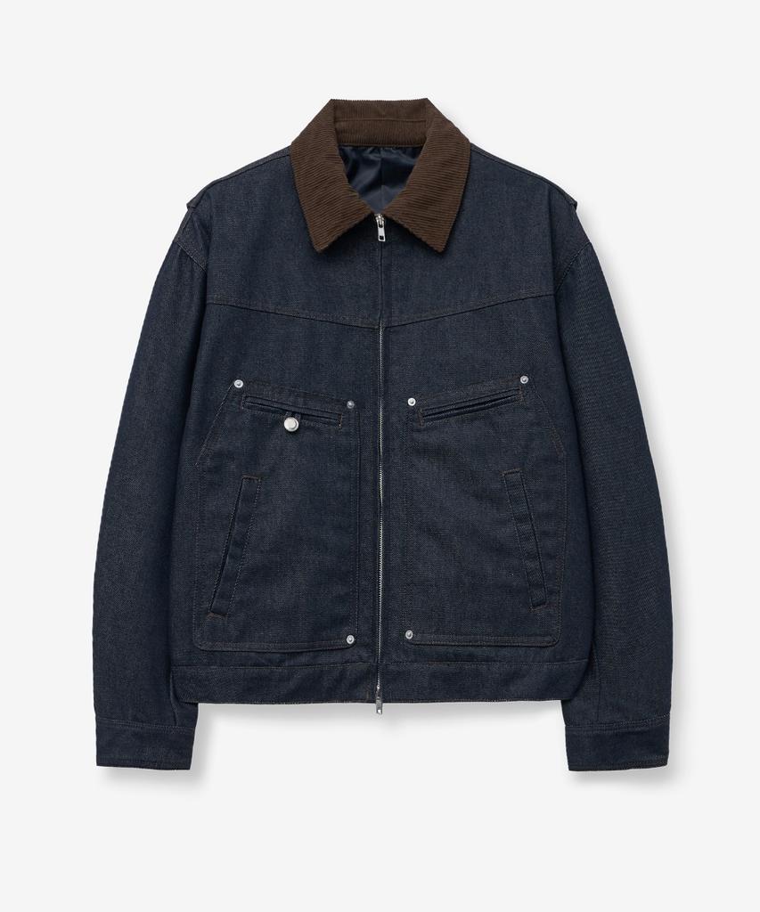 Minav Non-Faded Denim Work Jacket [Indigo]