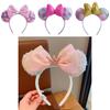 Sparkling Sequin Butterfly Bow Headband For Adults And Children Perfect For Photoshoots And Princess Parties Light Pink