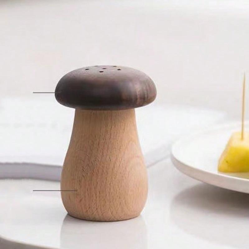 1/2PCS Unique Mushroom Shaped Solid Wood Toothpick Holder, Used for Creative Kitchen Storage and Restaurant Decoration