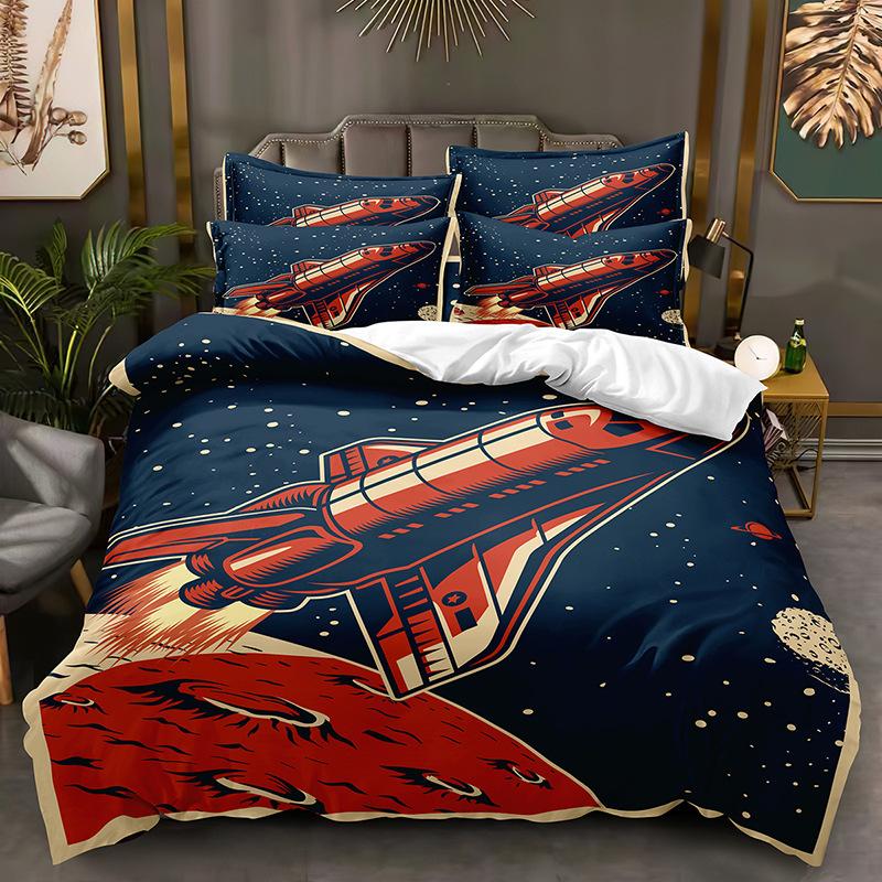 Fashion Technology Printing, 3D Digital Printing, Bedding, Duvet Covers, Pillowcases, Three-piece Sets