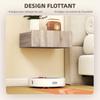 Set of 2 Wall-Mounted Nightstands, Sliding Drawer, 40x30x15 cm, Oak