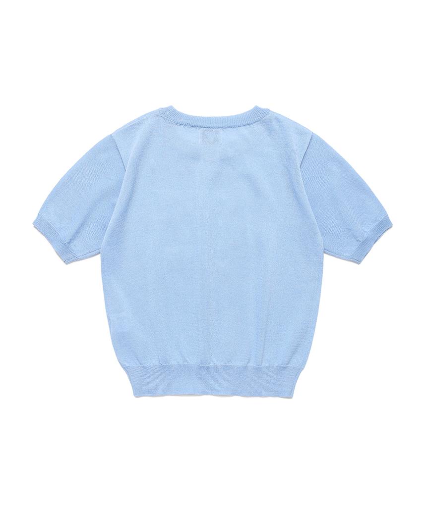 CAVISH W Seller Logo Intarsia Knit Blue(Cv2Emfk601A)