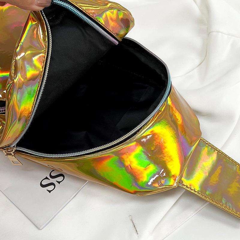New Breast Bag Women's Texture Glossy Multi-functional Color Casual Shoulder Messenger Women's Bag