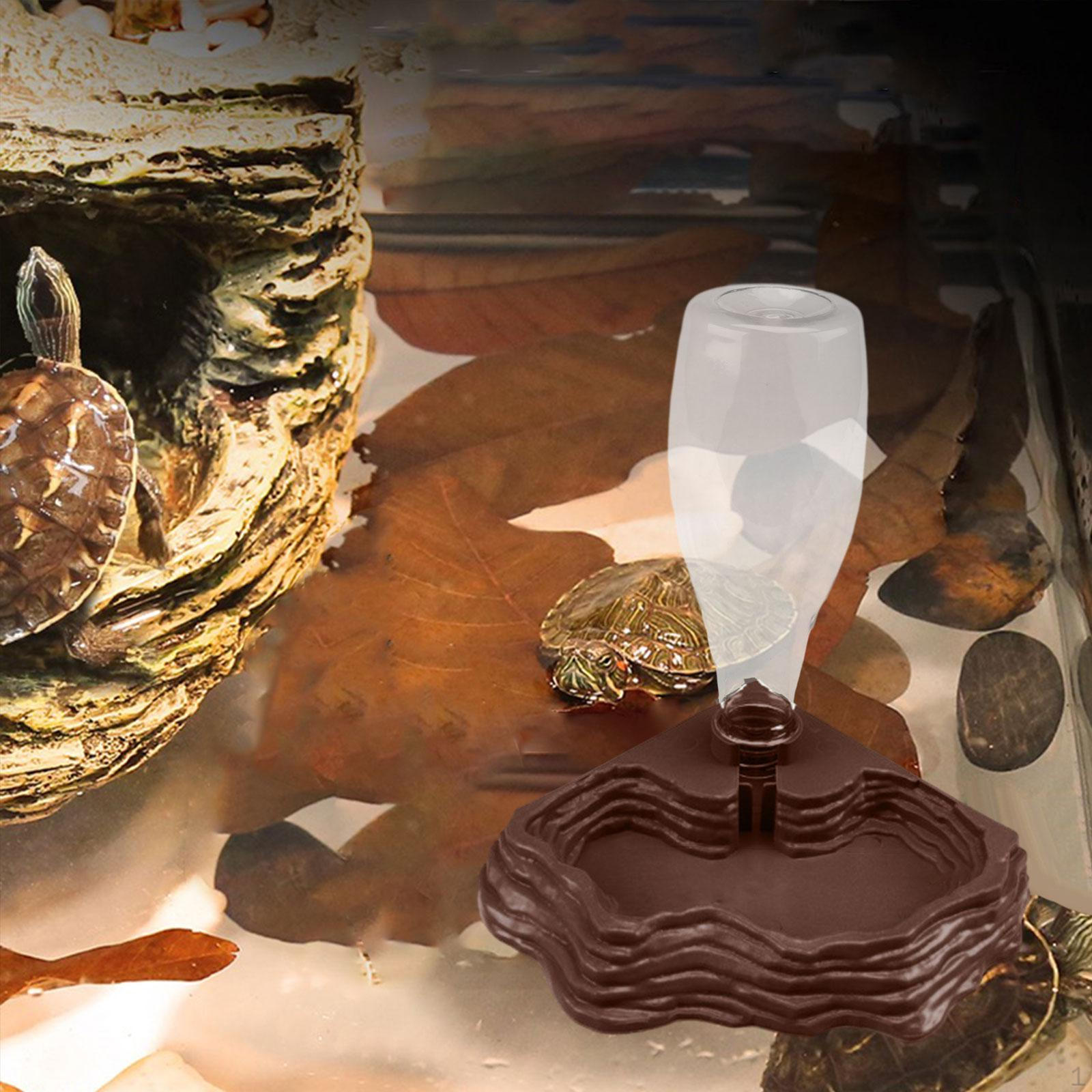 

Автоматический дозатор емкостью 400 мл, террариум с чашей-черепахой для черепах-гекконов, змей коричневый