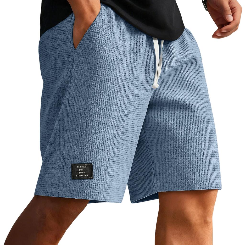 Pantaloncini Casual da Uomo Vita Elastica Coulisse Spiaggia Corsa Allenamento Corti Leggeri Larghi Pantaloncini Estivi