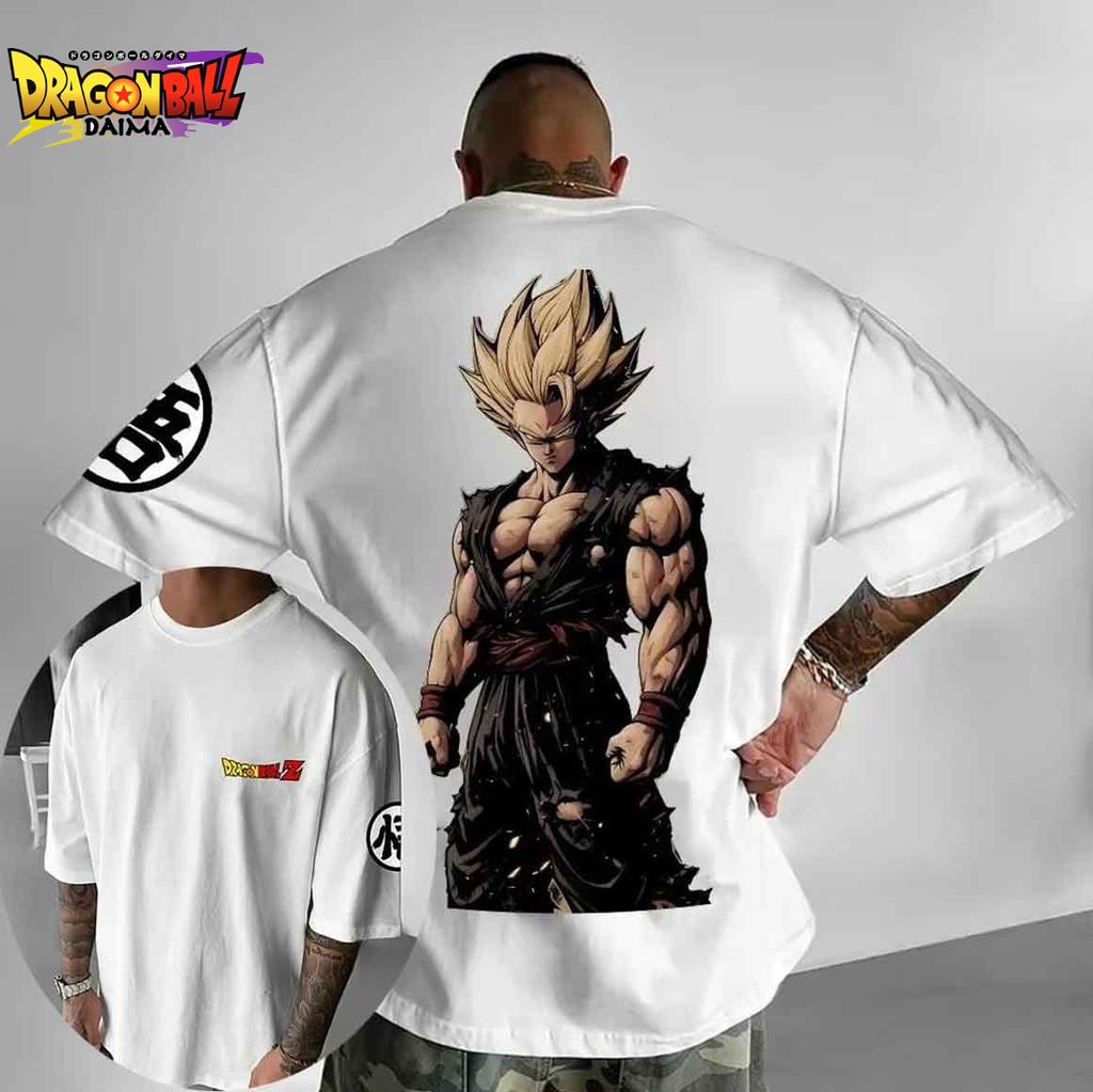 Dragon Ball Print Graphic T Shirts Man Summer Y2k Clothes Cotton Casual Oversized Short Sleeve Tee Streetwear Tops Anime Cosplay