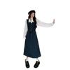 Elegant High-Waisted Campanula Denim Dress Set - Slimming Spring 2026 Arrival