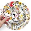 50 Hand-Painted Cartoon Kitten Sticker Set for Cups, Suitcases, and Journals