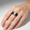 Ladies' stackable black silicone ring set, suitable for work, fitness, outdoor activities