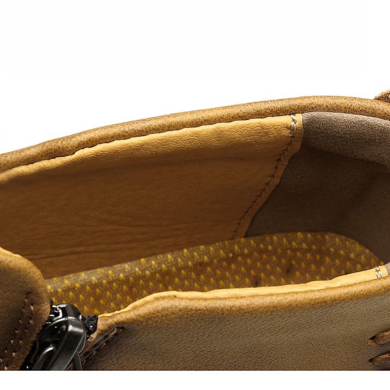 Men's Leather Boots Handmade Casual Ankle Boots For Men Zipper Shoes For Male 39-48