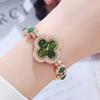 Lucky Clover Watch Niche Light Luxury Green Agate Bracelet Watch Quartz Ladies Watch