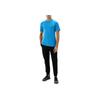 Adidas Sports Breathable V-Neck Casual Short Sleeve T-Shirt Men Tops Lake-Blue HB9199