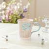 Pearl Glaze Hand-painted Relief Mug Home Office Light Luxury High-end Ceramic Water Cup High Value Cross-border Cup