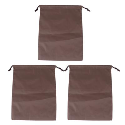 Nylon Drawstring Bag Waterproof Dustproof Storage Bags for Shoes Clothes OrganizerCoffee