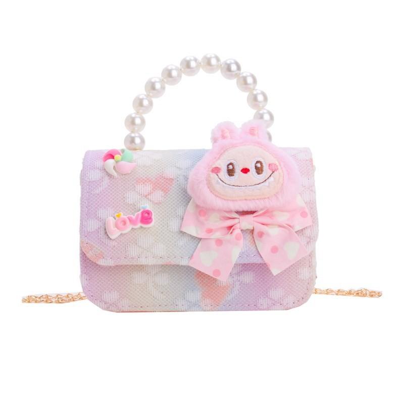 Trendy Pony Rainbow Cartoon Wallet Stylish Lightweight Crossbody Bag For Preschool Girls