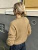 Korean Style Mohair Loose Sweater - Autumn/Winter Round Neck Rolled Hem Pullover for Women