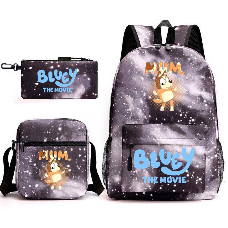 New Product, Bruwangwang Student Schoolbag, Fashionable and Popular, Backpack, Shoulder Bag, Pencil Bag, Three-piece Set.
