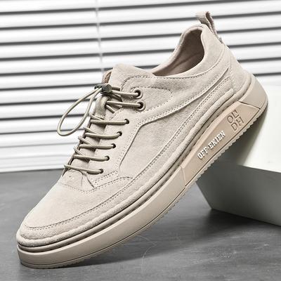 Fashion High Quality Mens Suede Leather Sneakers New Trend Running White Shoes Non-Slip Business Footwear Luxury Comfy Man Oxford Shoes