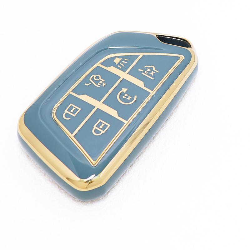 Auto Keyless For Cadillac Escalade Ct5 Xts Ct6 C8 Ct4 Ct4-V For Gmc Yukon Car Key Fob Cover Case Shell Accessories