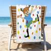 Serviette de plage ultra-douce sur le thème de Fifi Brindacier, Idéale pour la piscine - le camping, la plongée - Essentiel de voyage parfait, Serviette de plage vibrante.