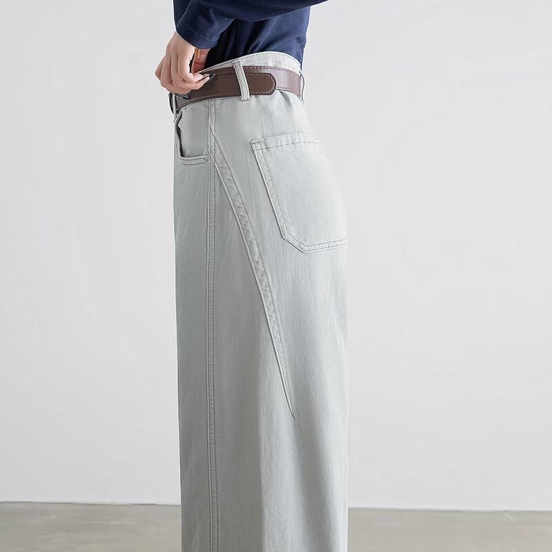 Women's High-Waisted Slim Wide-Leg Washed Jeans