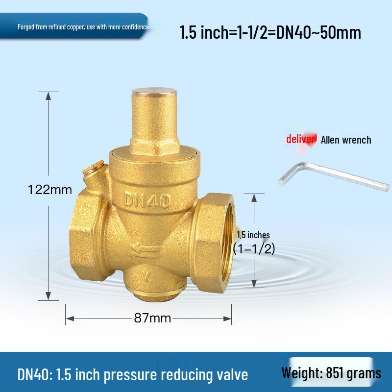 Adjustable Brass Water Pressure Reducing Valve for Heaters & Purifiers