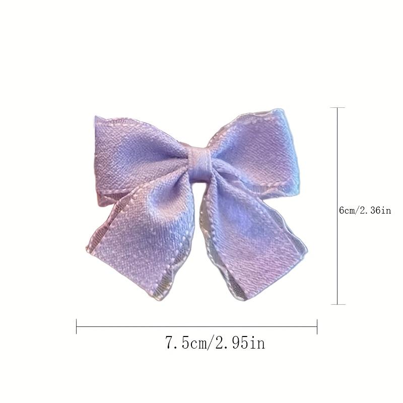 2 Packs of Bow Hairpins Solid Color Cute Lace Bow Versatile Headgear