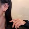 Sweet and versatile double love earrings, Dongdaemun fashion personalized earrings, simple one two-wear earrings