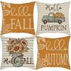 New Thanksgiving Series Pillow Cover Letter Sunflower Print Cushion Home Sofa Cushion Cover