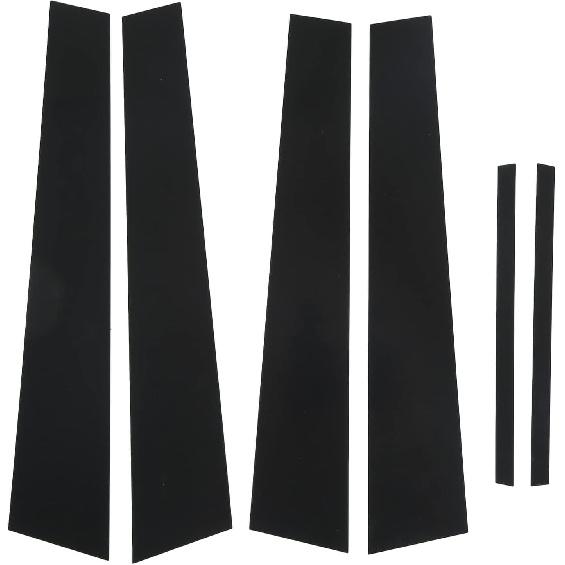 6pcs Pillar Post Decal Trim, Gloss Black Side Door Window Cover Trim Replacement for Charger (Charger 2011-2021)