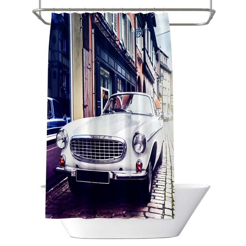 Bathroom Thickened Waterproof Curtain Mildew Proof Shower Curtain Shower Partition Curtain Shower Curtain Bathroom Curtain Free Perforation