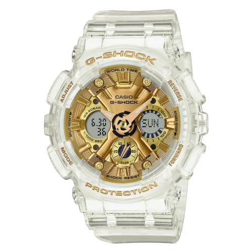 

Casio G-Shock Mid-Size Model GMA-S120SG-7AJF Women s Watch with Clear Skeleton