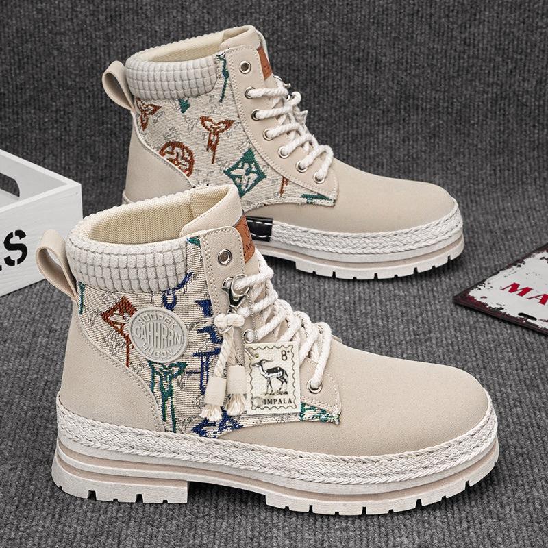 

Платформенные ботинки Мартин мужские высокие рабочие ботинки мужские осенне-зимние уличные модные ботинки 2024 новая мужская обувь 39