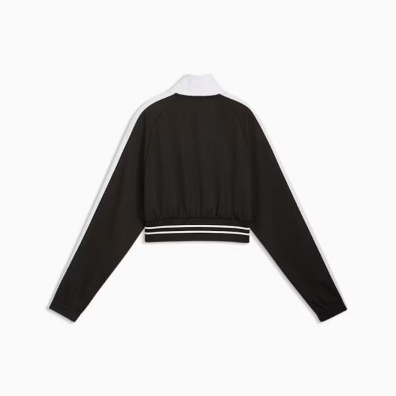 Puma T7 Pique Relaxed Cropped Track Jacket 634556   01