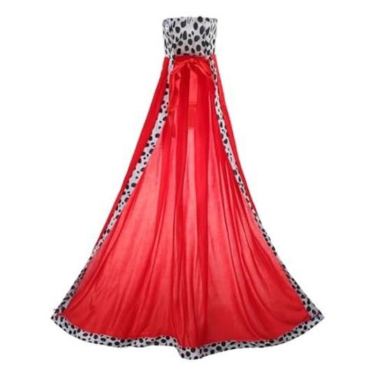 Dog King Transformation Cape Clothing Costume Prince Cosplay Halloween Crown 2-Piece Set Funny Pet Hat Party Cute Wear Medium Large Birthday Photo Red
