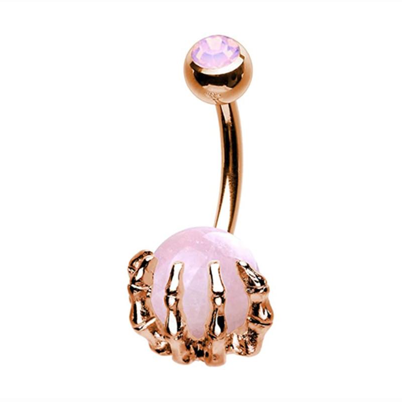 Anello Ombelico a Forma di Cuore Ornamento Goccia d'Acqua 14G Bilanciere Piercing Ombelico Pendente Belly Nombril Piercing Gioielli Donna