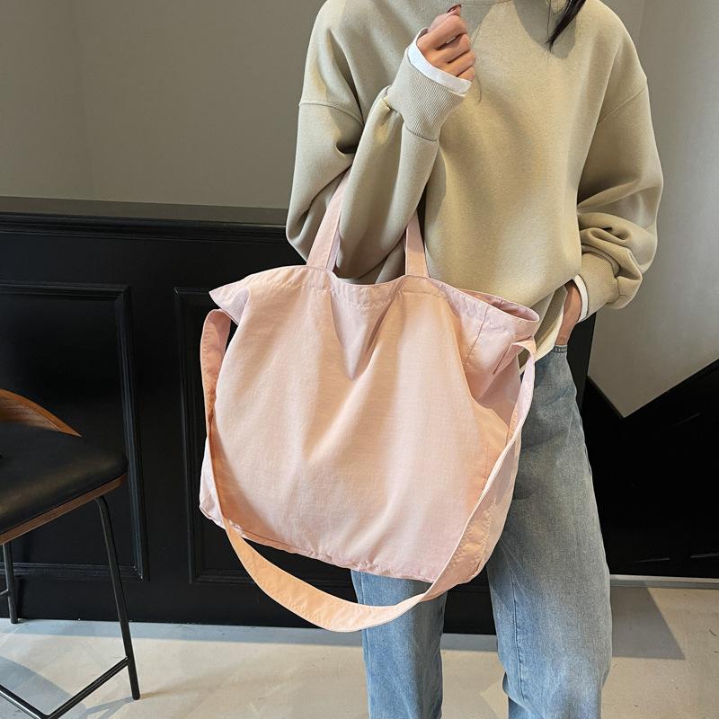 Solid Color Simple Large-capacity Messenger Bag, New Fashionable Commuter Handbag, Student Trendy Shoulder Women's Bag