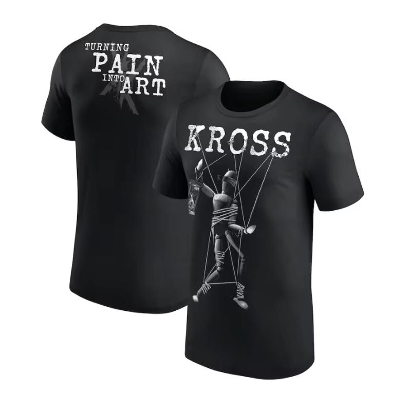 2025 Nové černé bavlněné tričko Pánské tričko s kulatým výstřihem Je vhodné pro fanoušky wrestlingu Sportovní rockové fanoušky Neformální topy Oversize Y2K