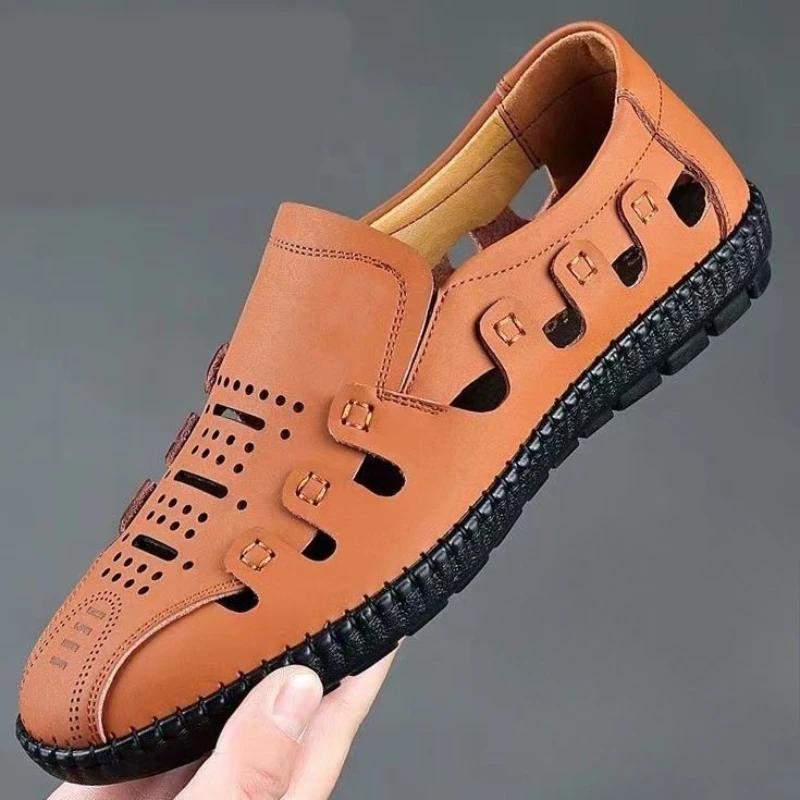 

Модная Сверхлегкая Мужская Обувь Обувь с Отверстиями Уличный Треккинг Пеший Туризм Оригинальная Нескользящая Оптовая Размер 41 Повседневное Использование Тренд 2025 Мужские Сандалии 44