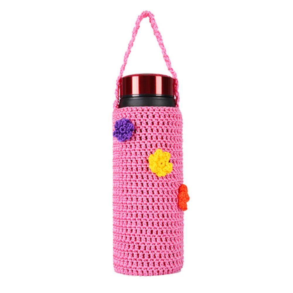 

Knitted Vacuum Cup Sleeve Cartoon Water Bottle Carrier Bag Portable Water Bottle Pouch Travel 6