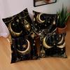 Ramadan Cushion Covers Moon Crescent Stars Lantern Printed Square Pillowcase Zipper Closure for Living Room Festival Decorations